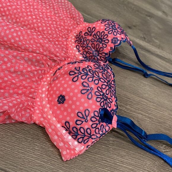 Victoria’s Secret Sexy Little Things Sheer Pink Baby Doll Slip Size 34C - Picture 6 of 14